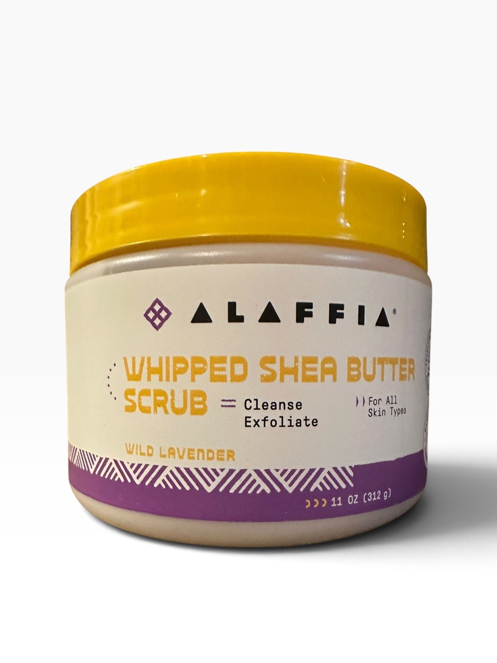 Alaffia Whipped Shea Butter Scrub Wild Lavender 11 oz Cleanse Exfoliate